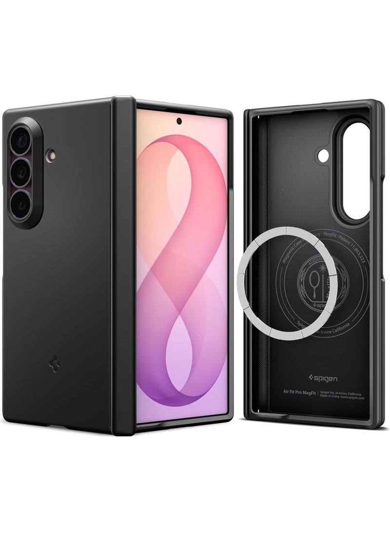 Spigen Air Fit Pro MagFit Samsung Galaxy Z Fold 8 ULTRA Case [MagSafe compatible] Qi2.2 Cover (2026) Slim with Hinge Protection - Black - Image 1