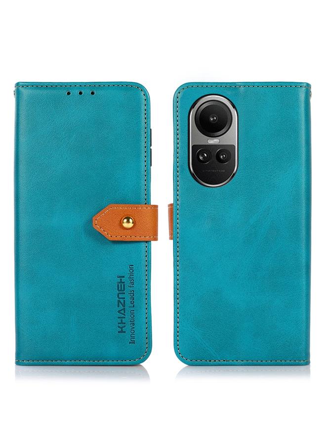 S-TOP Case For OPPO Reno10 / Reno10 Pro Global KHAZNEH Dual-color Cowhide Texture Flip Leather Phone Case - Image 1