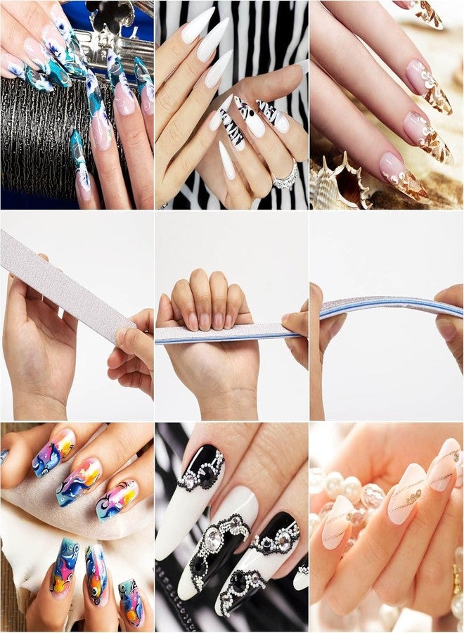 Tecbeauty 350pcs 80/80 Grit Nail Files Set, Manicures Pedicures Nails Emery Boards File Professional Nail Art Tools for Home,Salon,Clients,Strong, 2 Sided - Image 3