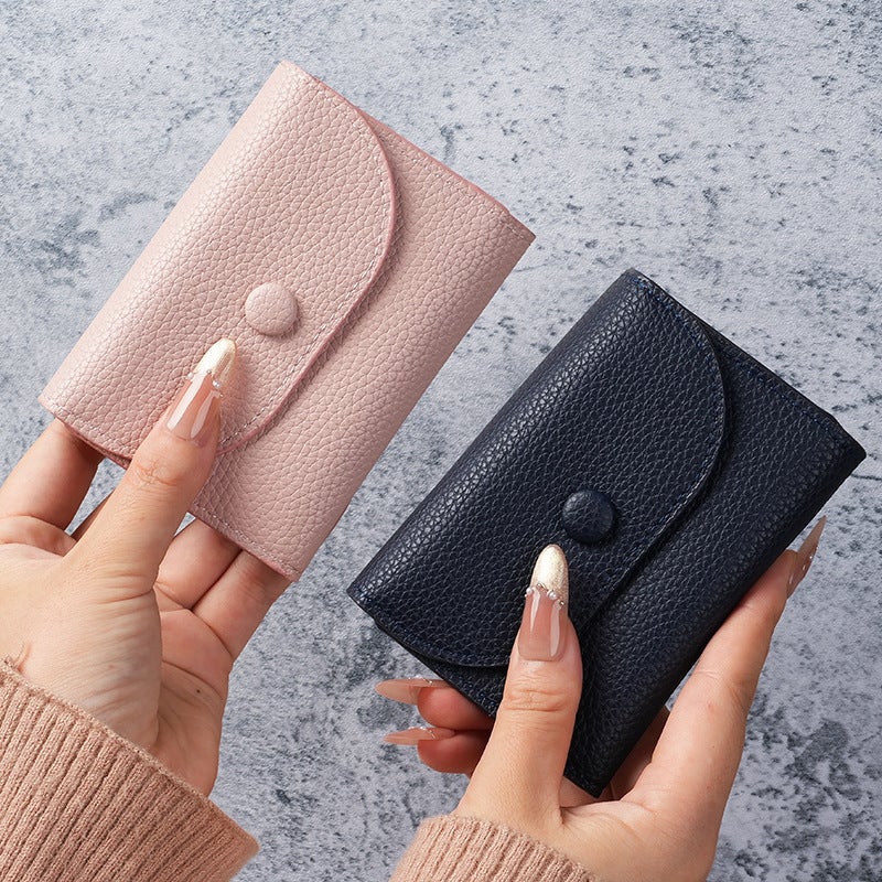 Multifunctional Solid Color PU Leather Wallet, RFID Blocking Design Portable Daily Storage Purse for Cards Cash Coin Business Use - Image 3