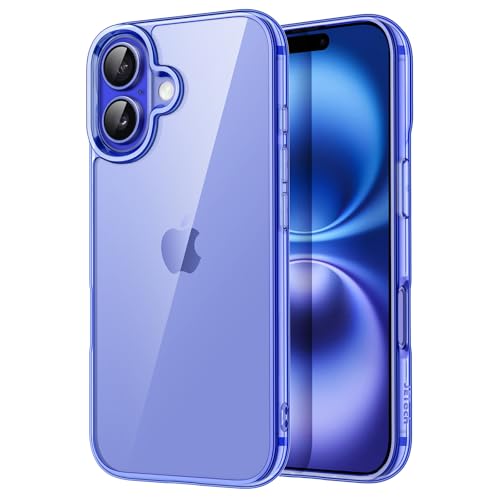 JETech Case for iPhone 16 61Inch NonYellowing Shockproof Phone Bumper Cover AntiScratch Clear Back Ultramarine - Image 1