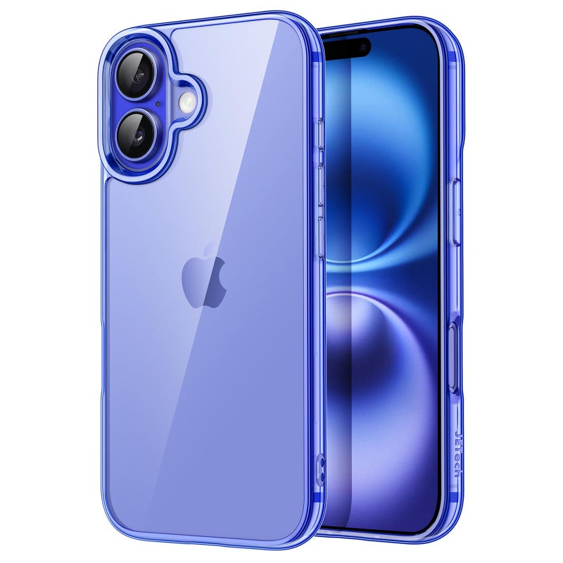 JETech Case for iPhone 16 61Inch NonYellowing Shockproof Phone Bumper Cover AntiScratch Clear Back Ultramarine - Image 2
