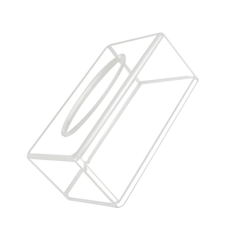 Acrylic Rectangular Tissue Box Holder For Home Bathroom And Desktop Organizer - Image 2