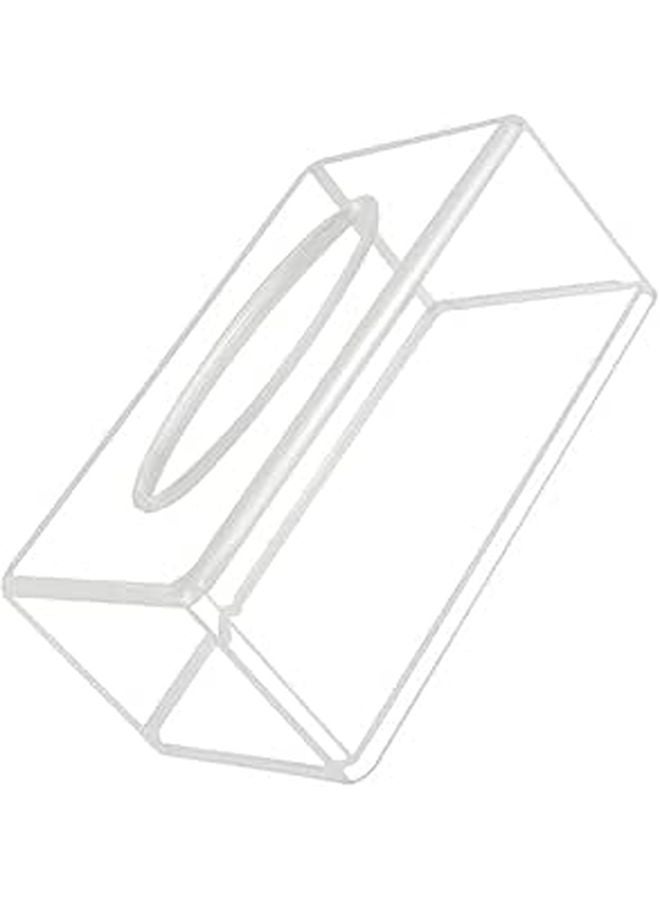 Acrylic Rectangular Tissue Box Holder For Home Bathroom And Desktop Organizer - Image 1