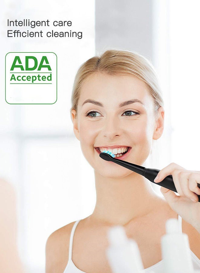 Fairywill Electric Toothbrush for Adults , 5 Modes Powerful Cleaning Whitening 40,000 VPM Sonic Toothbrush , Rechargeable 4 Hours for 30 Days Usage , 2 Minutes Timer Waterproof IPX7 Black - Image 4