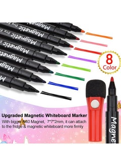 [Upgraded]Magnetic Dry Erase Markers (8 Pack) Dealkits Low Odor White Board Markers Whiteboard Markers With Erasers For Kids Teacher Supplies Classroom Work White Board Calender Fine Tip Point - pzsku/Z98C1AE327E98314204D2Z/45/_/1693986008/6087ce37-d90e-4bb5-99d5-c53af0e63144