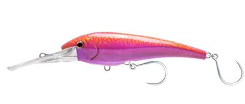 Nomad Design DTX Minnow 165 with Patented Autotune System - Distressed Baitfish Swimming Action, BKK Diablo 5X Singles 7/0 Hooks, 165 SNK 6-1/2, 30ft, Pink Lava - Image 4