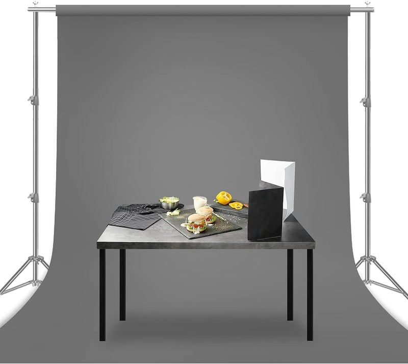 Hiffin 8x12 Ft, Grey Professional Backdrop for Background Photography Background Stand for Photo Light Studio Accurate Size 8x12 Ft, (BACKGROUNDCLOTH) - Image 1