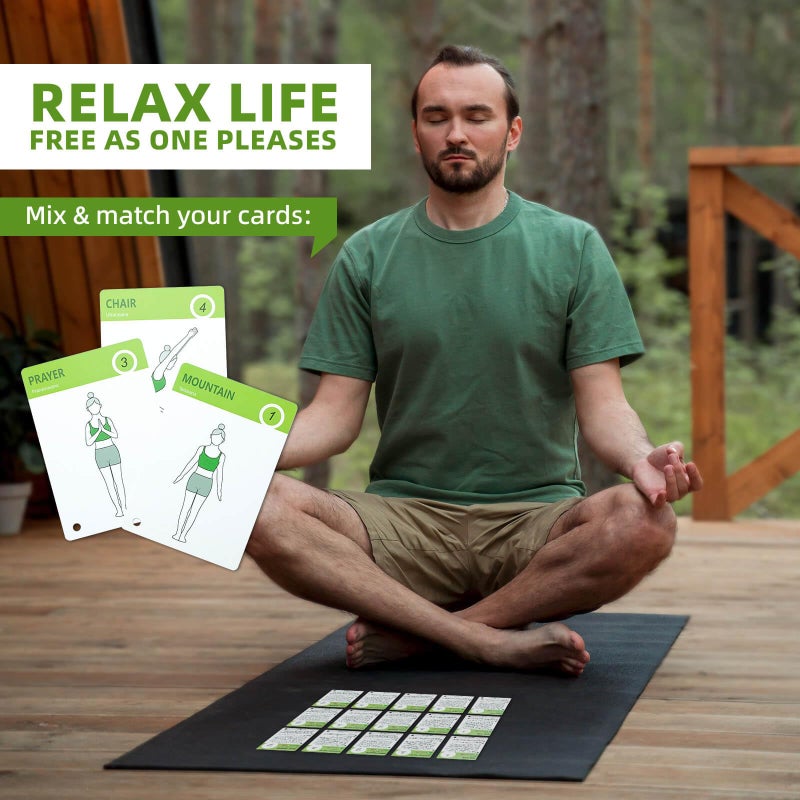 TurnOnLove Yoga Exercise Cards-Yoga Poses Poster Workout Cards for Women, Yoga Stuff Set of 70 Flash Cards for Home & Gym - Image 4