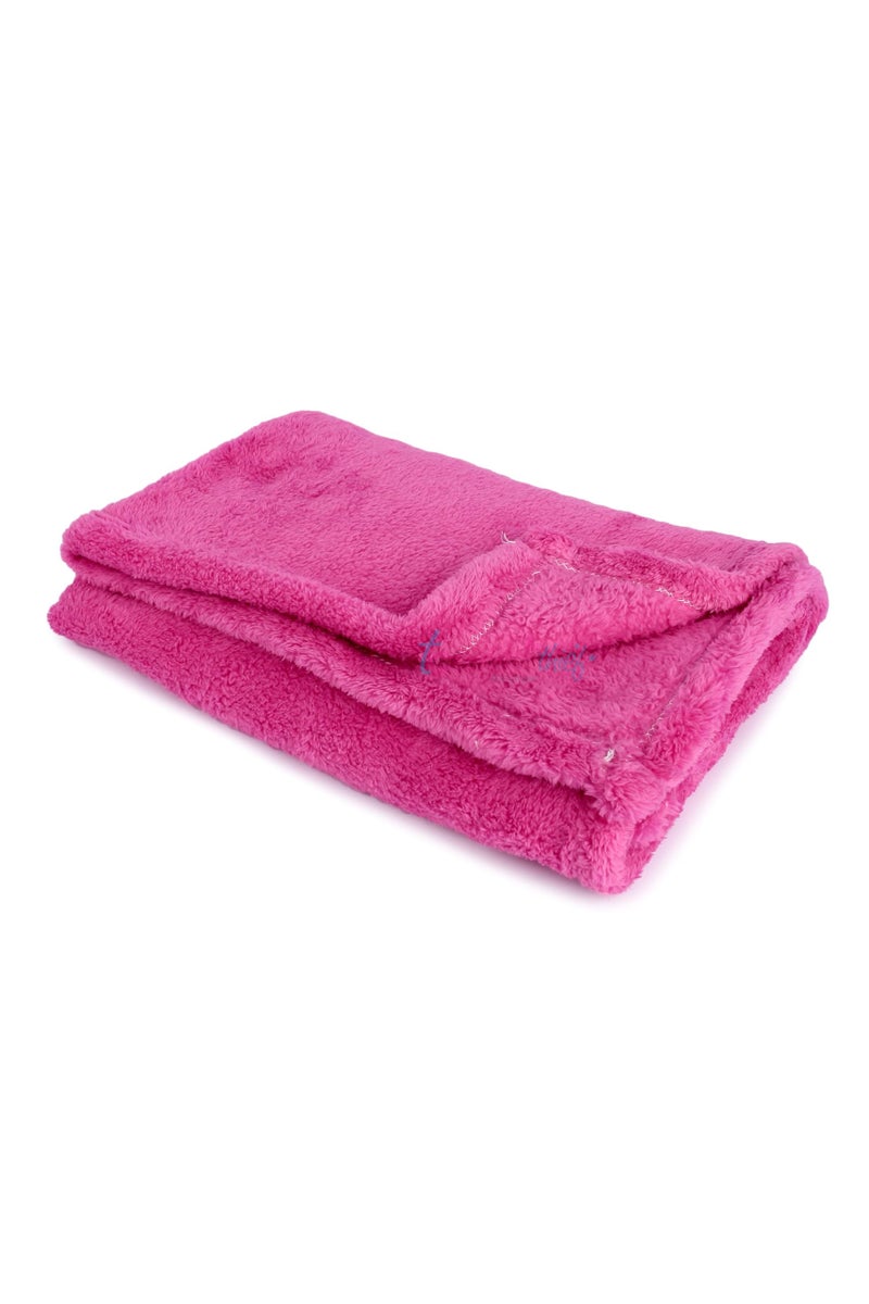 Butterthief Flannel Swaddle Baby Blanket for Newborn Babies Soft All Seasons Wrapper Sheet for New Born Boys & Girls (70x100 cm, 0-2 Years) (Magenta) - Image 3