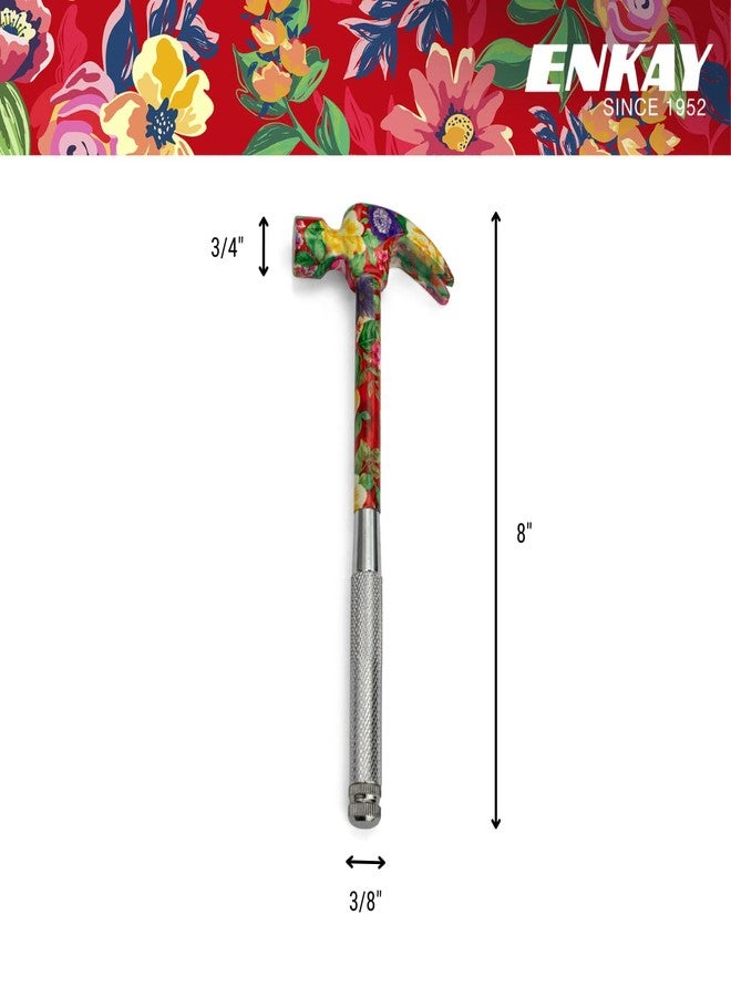 ENKAY - 6 in 1 Flower Hammer & Screwdriver, Multifunction Hammer Tool with Floral Print (Pattern 6) - Image 4