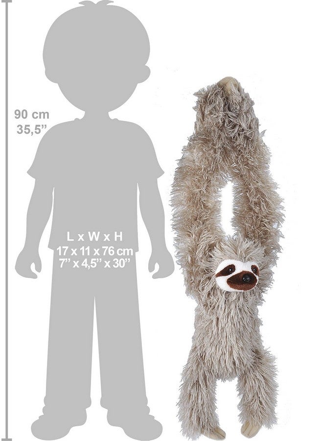 Wild Republic Wild Republic Hanging Three Toed Sloth Plush, Stuffed Animal, Plush Toy, Gifts for Kids, Zoo Animals, 30 inches  - Image 4