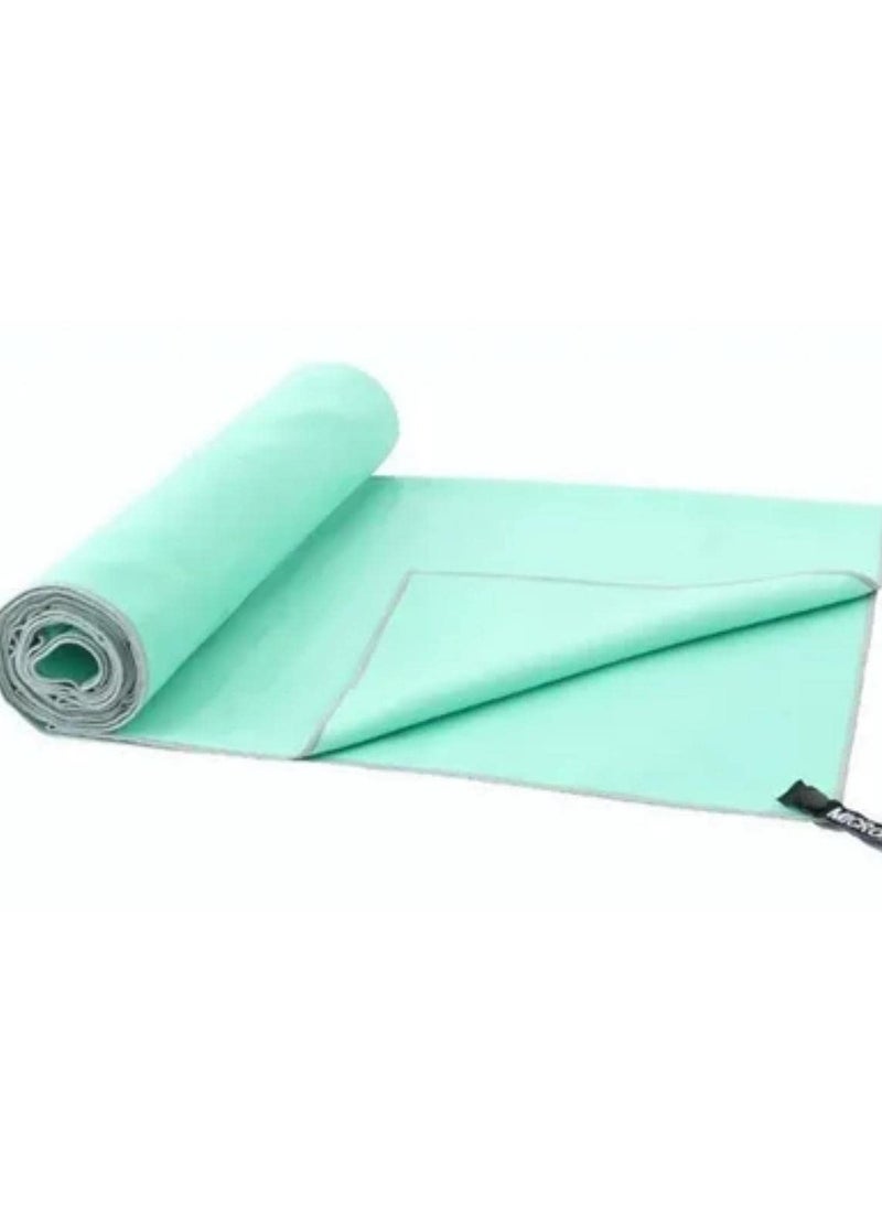 SpireHues - SpireHues Microfiber Travel Gym Yoga Towels Fast Drying Compact Beach Towel Light Weight Camping Towels Large Bath Sheet, 2 Packs (40 * 80cm+76 * 152cm), Green - Image 1