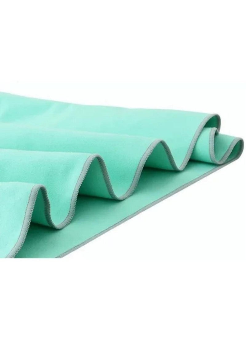 SpireHues - SpireHues Microfiber Travel Gym Yoga Towels Fast Drying Compact Beach Towel Light Weight Camping Towels Large Bath Sheet, 2 Packs (40 * 80cm+76 * 152cm), Green - Image 1