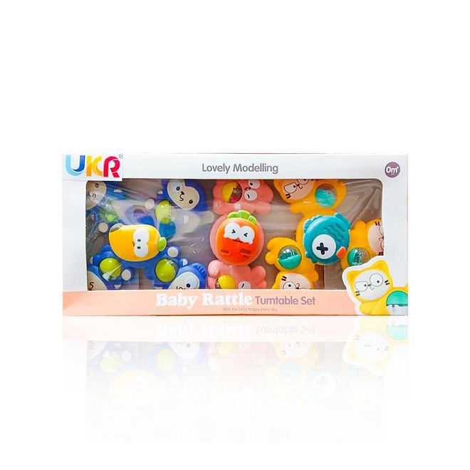 UKR Spinner Set Suction Cup Baby Rattle, Strong Suction, Educational Fun, Versatile Use, 0 Month+, Multicolor - 3 Pieces - Image 2