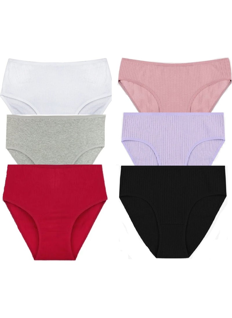 6 Pieces Mixed Color Cotton High Waist Bato Ribbed Camisole Women's Panties - pzsku/Z98C1D656C8AF08DE4FE3Z/45/_/1730917136/c20e28be-5710-4b5e-b0b2-bf067a0494eb