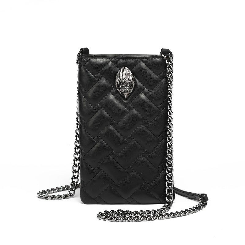 Kurt Geiger Women's Diamond Quilted Chain Shoulder Bag with Eagle Head Clasp - Small Mini Crossbody Bag - Image 1