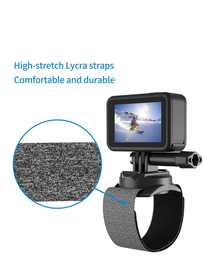 SYOSI Wrist Strap Mount for DJI Action 2 360° Rotatable Adjustable Arm Band Holder GoPro Max Hero10 Hero9 8 7 Camera Accessories, Outdoor Sports Accessories - Image 4