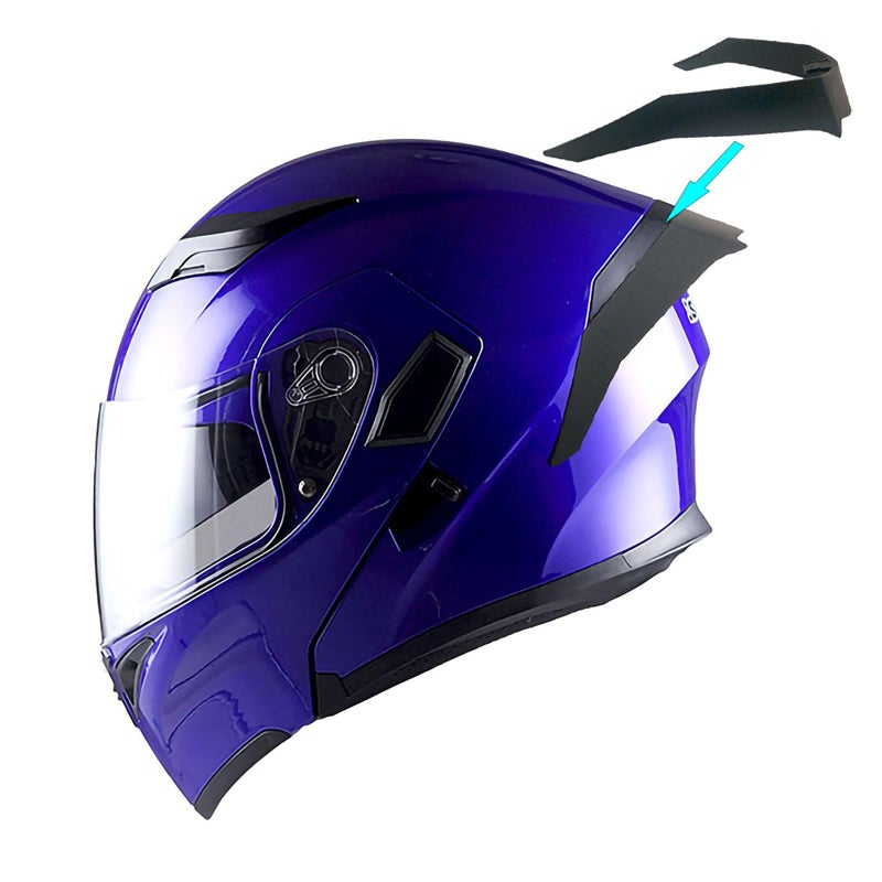 1Storm Motorcycle Modular Full Face Helmet Flip up Dual Visor Sun Shield: HB89 Glossy Blue - Image 3