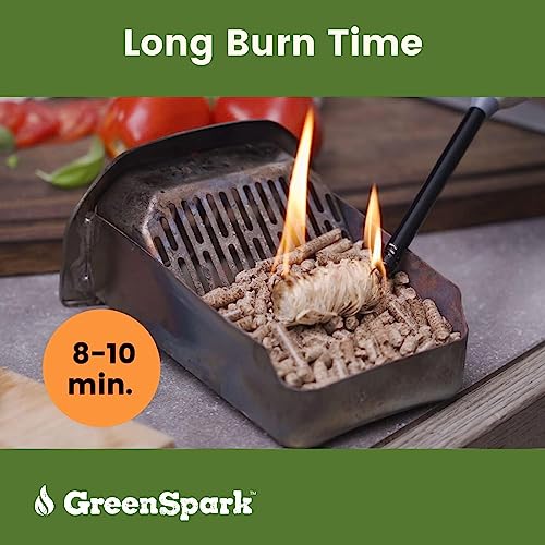 GreenSpark Natural All Weather Fire Starters 70 Pcs, Smoker, BBQ, Fireplace, Wooden and Pellet Stove, Fire Pit, Long Burn Firestarter, Waterproof, Pizza Oven, Grill, Charcoal Starter - Image 4