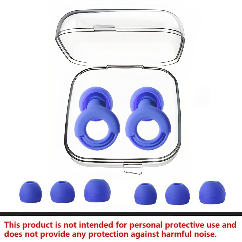 Pink Silicone Reusable Ear Plugs Loop Design Soft Comfort Sleep Work Travel Washable 4 Pairs - Image 2