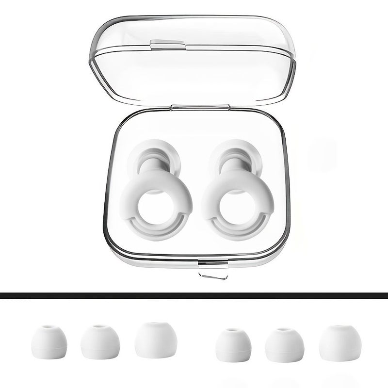 Pink Silicone Reusable Ear Plugs Loop Design Soft Comfort Sleep Work Travel Washable 4 Pairs - Image 5