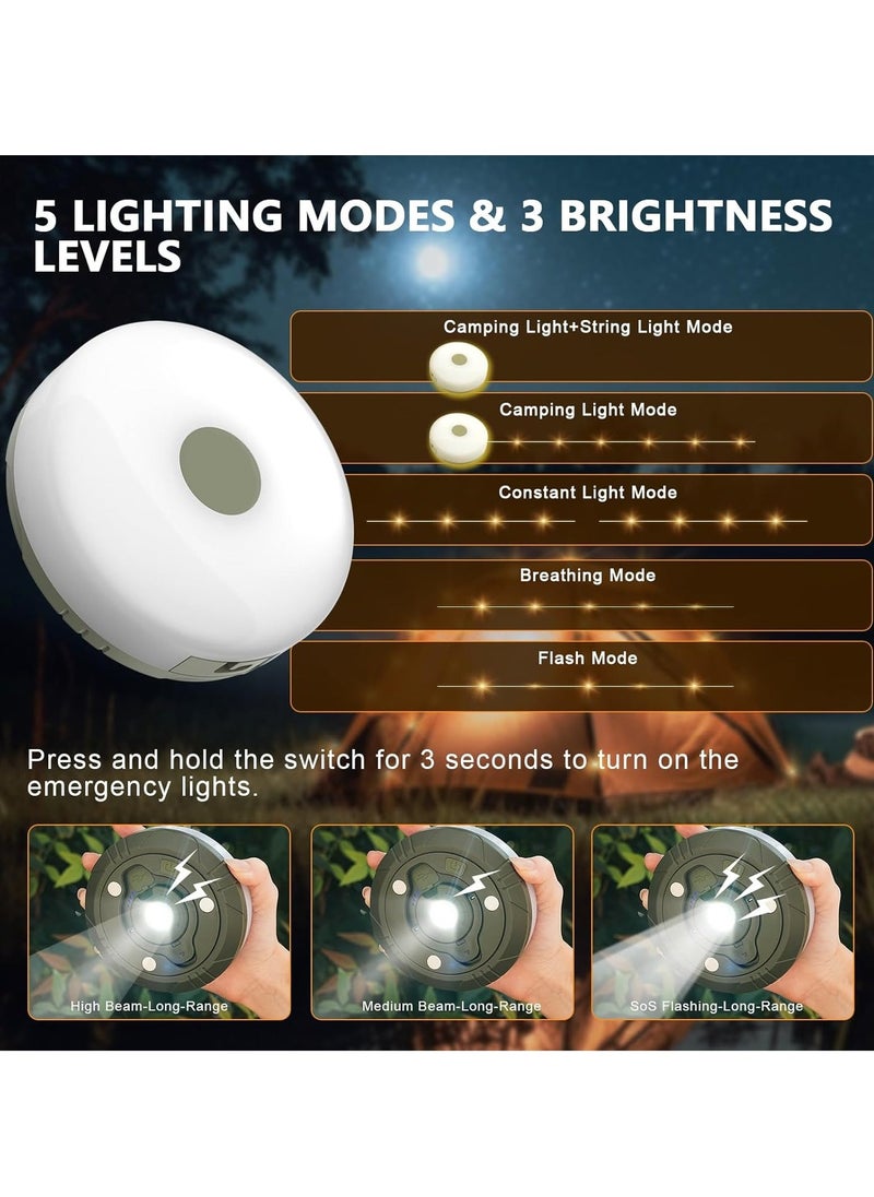 ELTRAZONE Portable Retractable Camping String Lights – 10m Waterproof LED String Lights for Outdoor Use – Ideal for Parties, Camping, Garden, and Outdoor Events – Warm White Lights, Portable and Easy to Use - Image 4