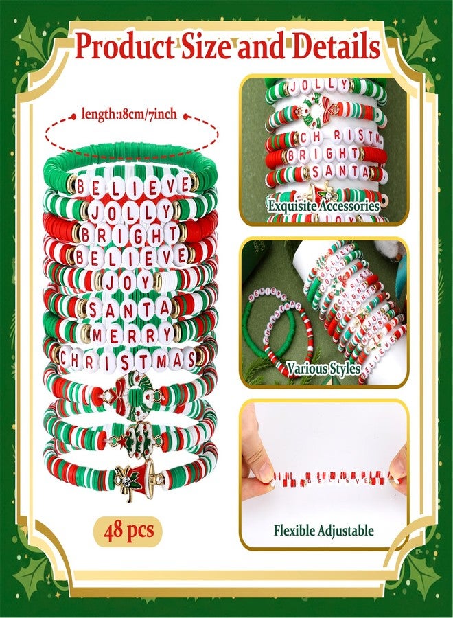 كينينج مجموعة كينينج 48 سوارًا لعيد الميلاد، أساور هيشي راكبي الأمواج، قابلة للتكديس، مجوهرات مطرزة، هدايا عيد الميلاد للنساء والرجال - Image 2