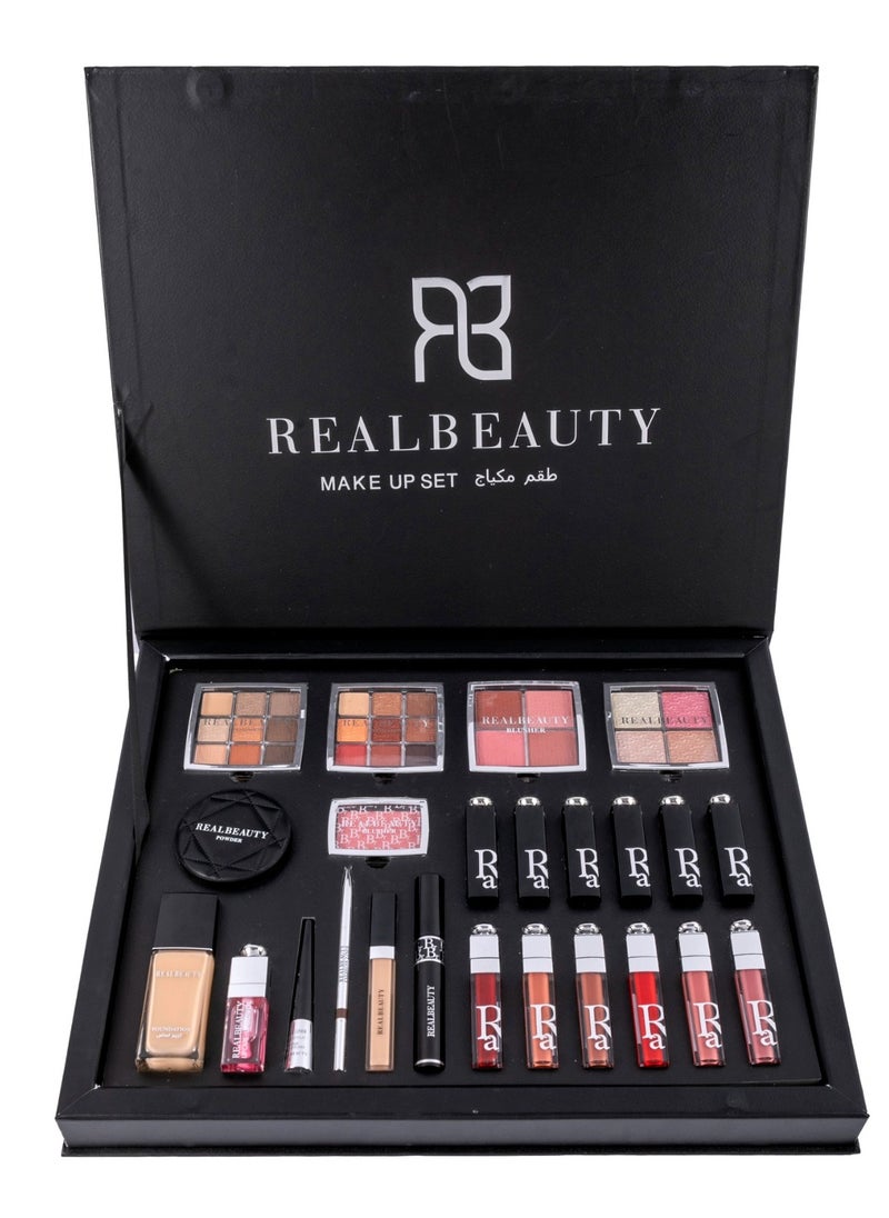 REAL BEAUTY Luxurious 24 Piece Makeup Box Ket for a Stunning and Complete Look  - Image 1