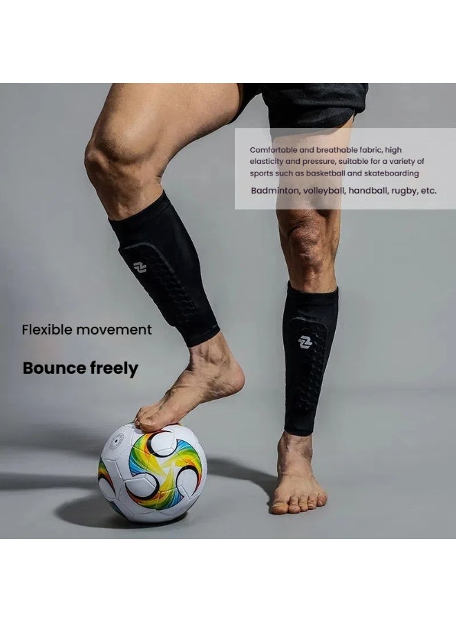general Outdoor sports honeycomb calf pads football leggings professional long-tube compression anti-collision non-slip nylon leggings socks - Image 4