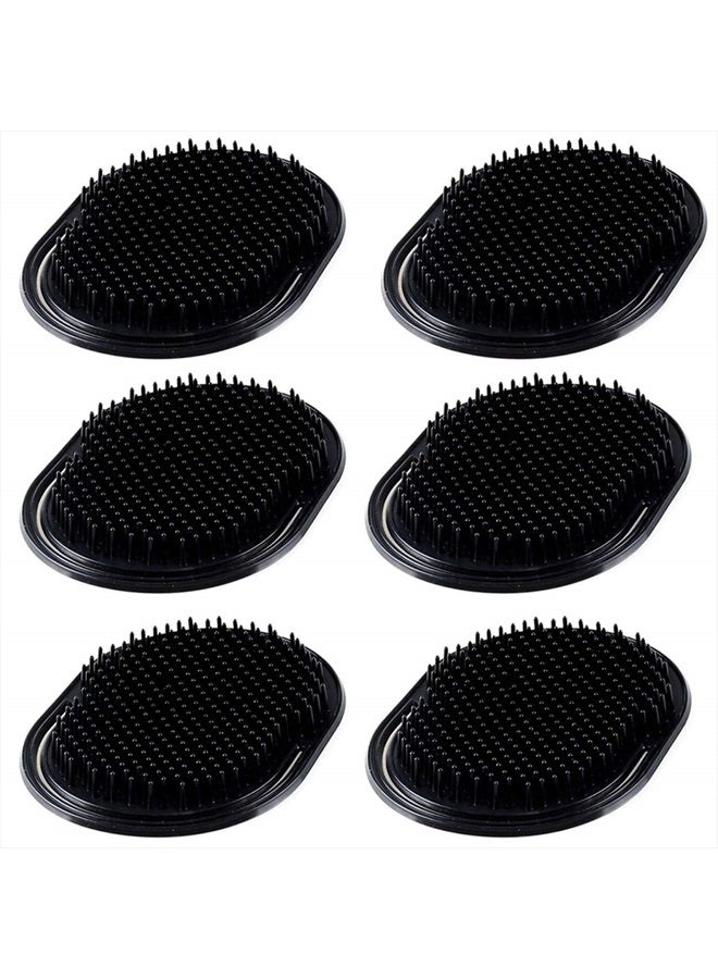 Rolybag 6Pcs shampoo pocket comb massage hair comb pocket palm brush comb portable hair comb beard comb creative scalp brush pocket combs for men and pets (6PA) - Image 1