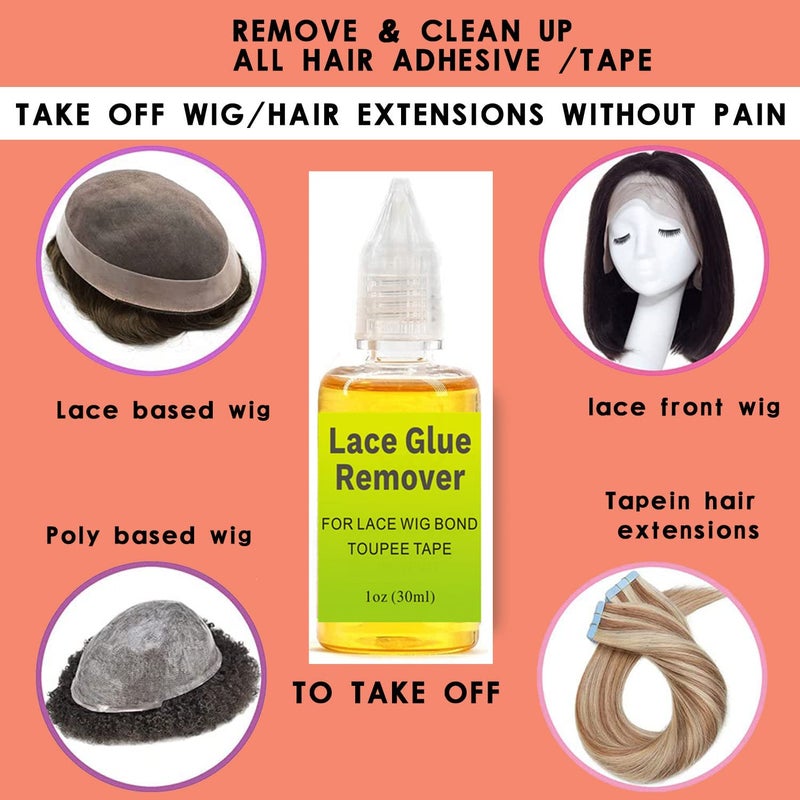 All environment compatible 30ML Lace Glue Remover Fast Acting Hair Extensions Remover, Lace Wig Glue Remover Tape for Hair Extension Adhesive Remover Long term use design - Image 4