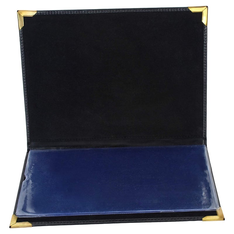 FUTURE X Set of 4 Menu Folder for Hotel and Restaurant, Check Presenter for Hotel and Restaurant, Business File Folder, Document Holder, Portfolio/Organizer/Planner Leather Folder with 6 Leaf's (Size: A4) - Image 2