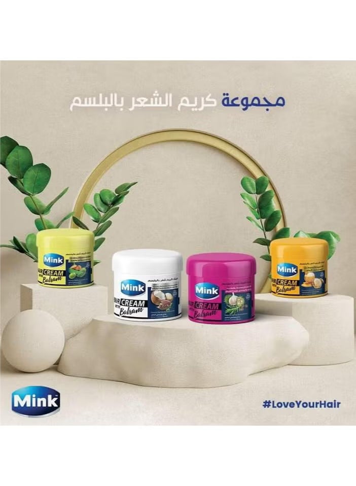 منك مينك كريم شعر بلسم مع جوز الهند والمكاداميا والزيوت وزبدة الكاكاو 200 مل - Image 4