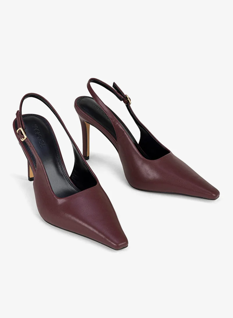 Ipekyol Faux Leather Slingback Heels