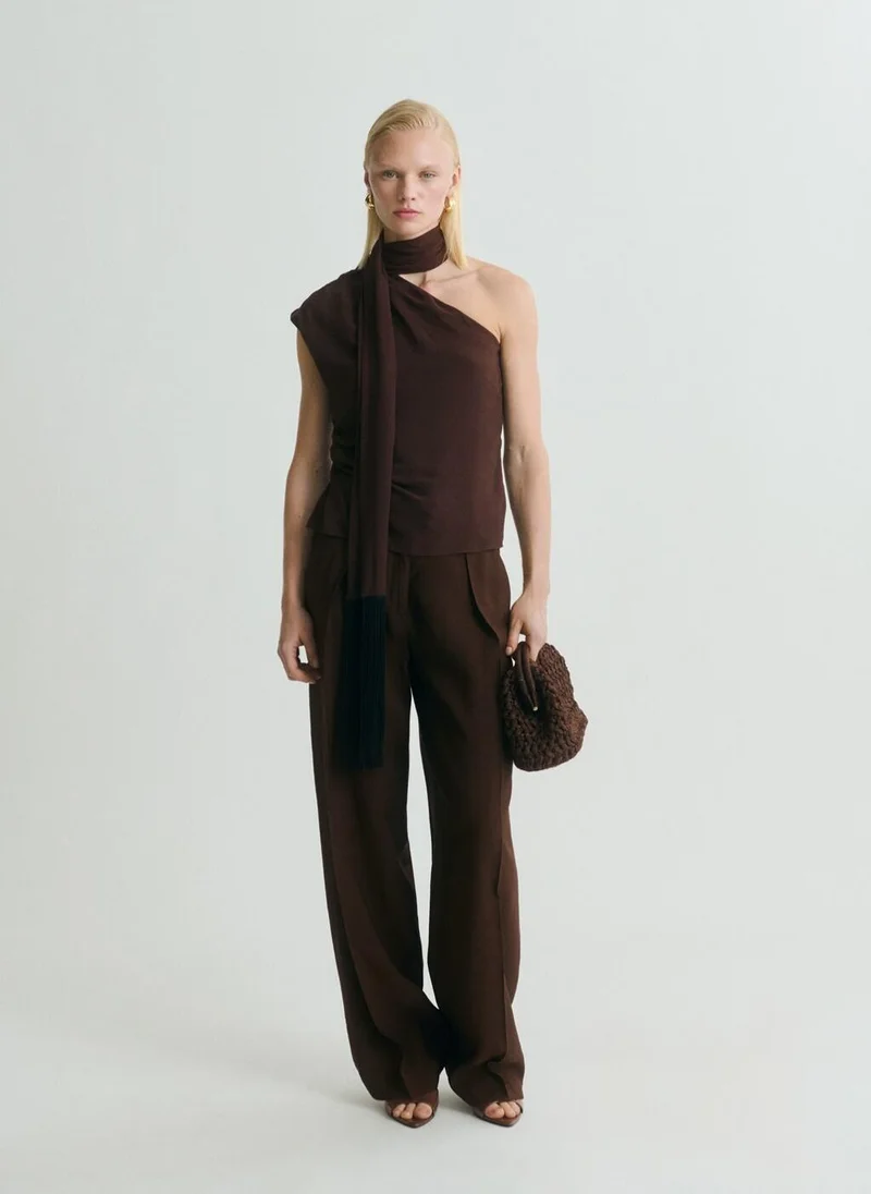 MANGO Pleat Detail Trousers