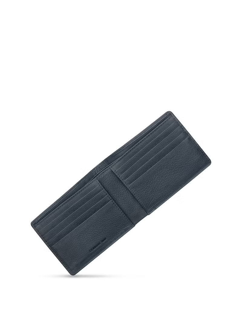 CERRUTI 1881 Croco & Plain Blue Leather Wallet for Men's  - Image 3