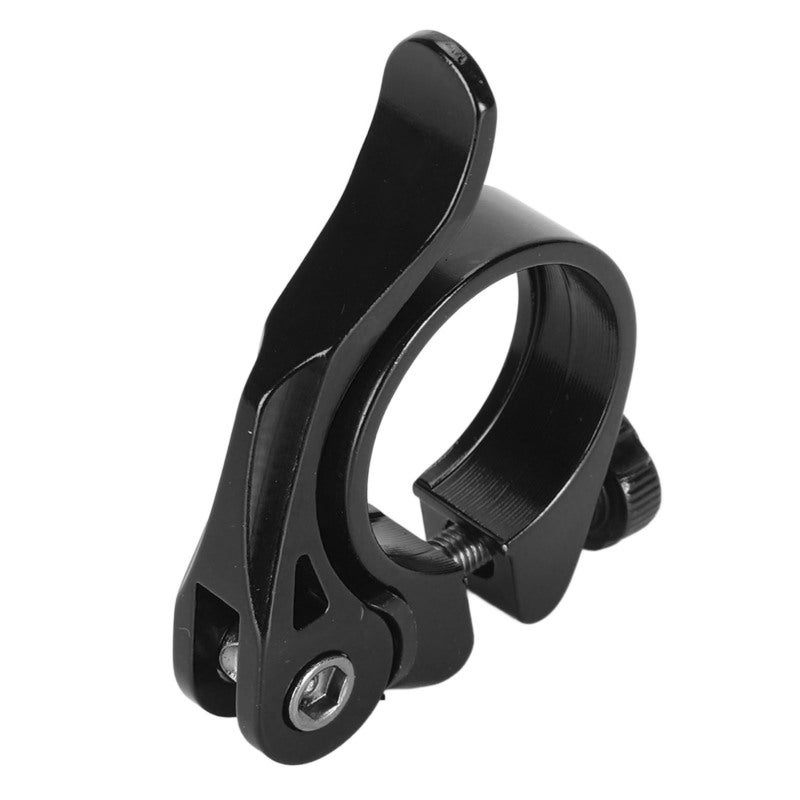 BOLANY Bike Seatpost Clamp Professional 31.8mm Aluminum Alloy Lightweight Quick Release Bicycle Seatpost Clamp for Mountain Road Bike Black - Image 1