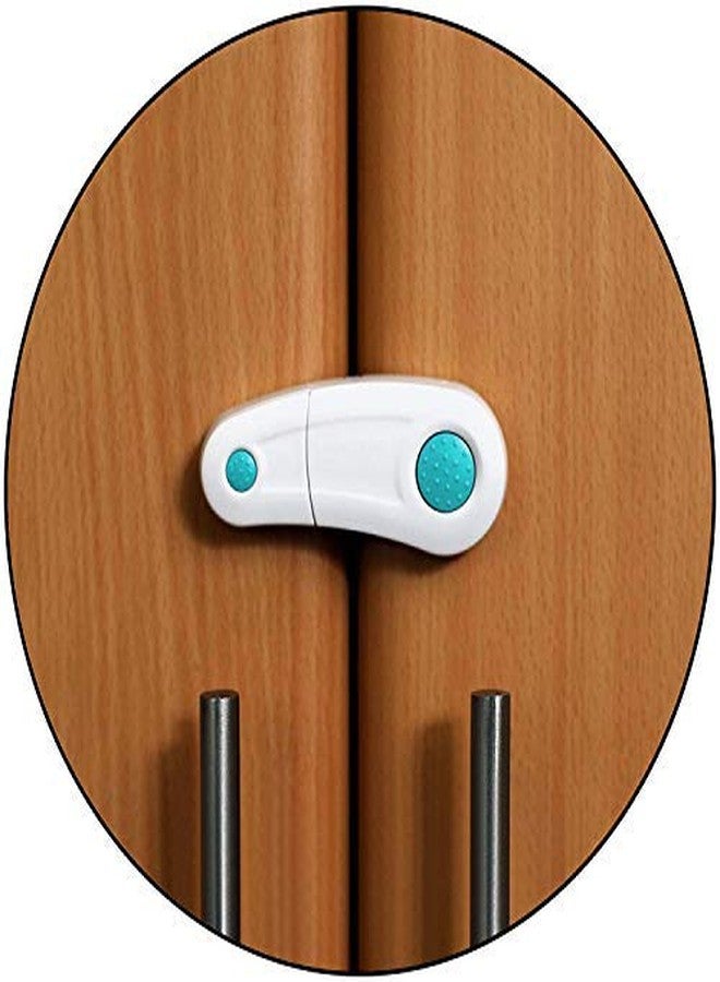 Safe-O-Kid BPA-Free Premium Pre-Taped Cupboard/Wardrobe/Drawer Lock - Child Safety, Easy Installation, Blends with Home Decor, Heavy-Duty Protection for Kitchens, Bathrooms, Bedrooms, Blue, Pack of - 1 - Image 1