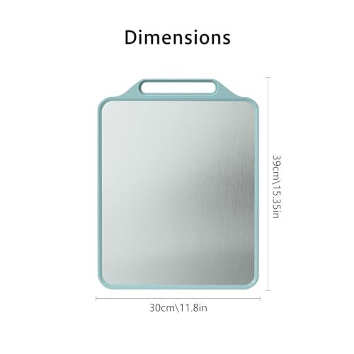 URBANFIX Aluminium Two Sided Large Steel Chopping Cutting Board for Kitchen | Steel Heavy-Duty Cutting Board for Vegetables, Fruits Cutter, Meats | Eco-Friendly and Anti-Microbial (40 x 30cm) - Image 2