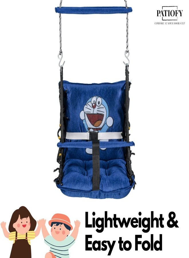 Patiofy Baby Swing | Hanging Swing for Kids | Jhula for Baby | Suitable for Indoor and Outdoor | Weight Capacity 10-15 Kg | Portable | Age Group 4-8 Years (Blue) - Image 3