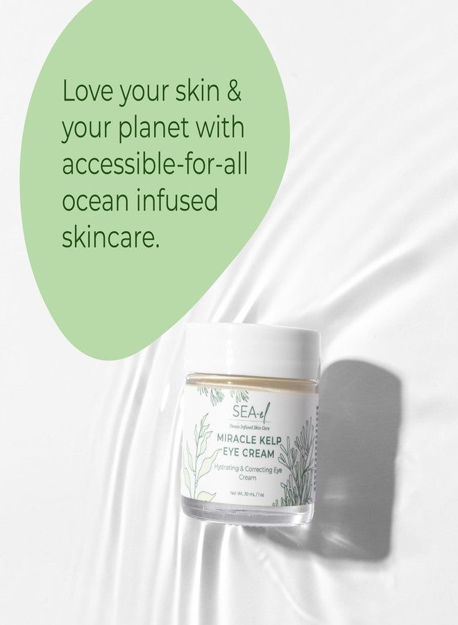 Sea-El Miracle Sea Kelp Eye Cream Hydrating & Correcting Yerba Mate Caffeine & Hyaluronic Acid for Dark Circles Bags & Puffiness - Daily Anti Aging Moisturizer for Women & Men, Vegan - 1 Oz - Image 5
