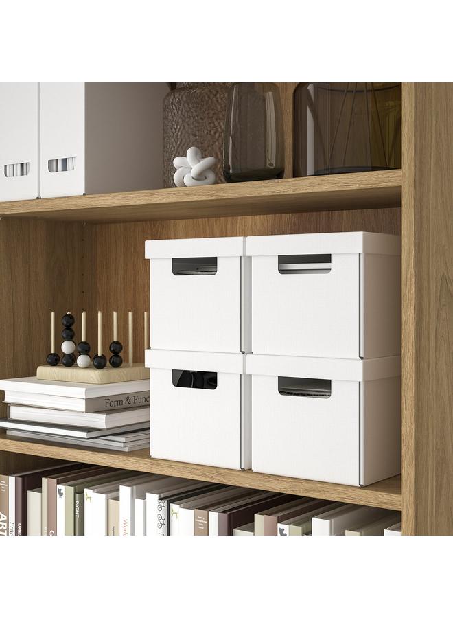 erorex Storage Box With Lid, White, 18X25X16 Cm - Image 3