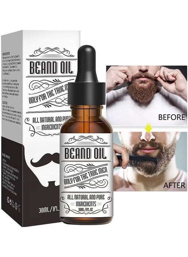 INKEEY Beard Oil, Beard Oil For Men Growth, Make The Beard More Full, Thick And Smooth, Moisture To Reduce Frizz, All Pure Natural Organic Plant Extraction, Strengthens And Moisturizes Beard - Image 1