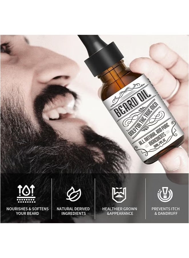 INKEEY Beard Oil, Beard Oil For Men Growth, Make The Beard More Full, Thick And Smooth, Moisture To Reduce Frizz, All Pure Natural Organic Plant Extraction, Strengthens And Moisturizes Beard - Image 3