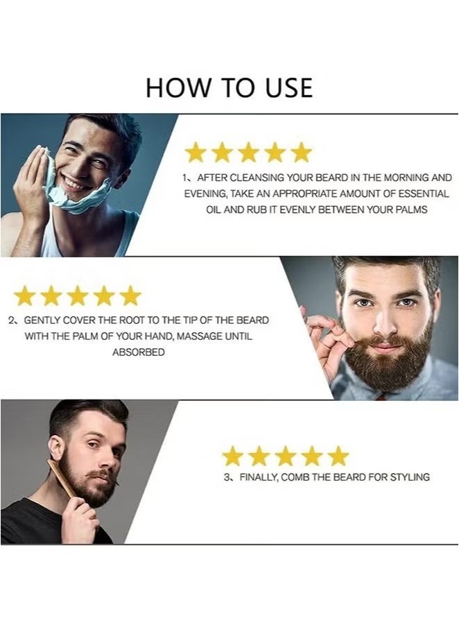 INKEEY Beard Oil, Beard Oil For Men Growth, Make The Beard More Full, Thick And Smooth, Moisture To Reduce Frizz, All Pure Natural Organic Plant Extraction, Strengthens And Moisturizes Beard - Image 4