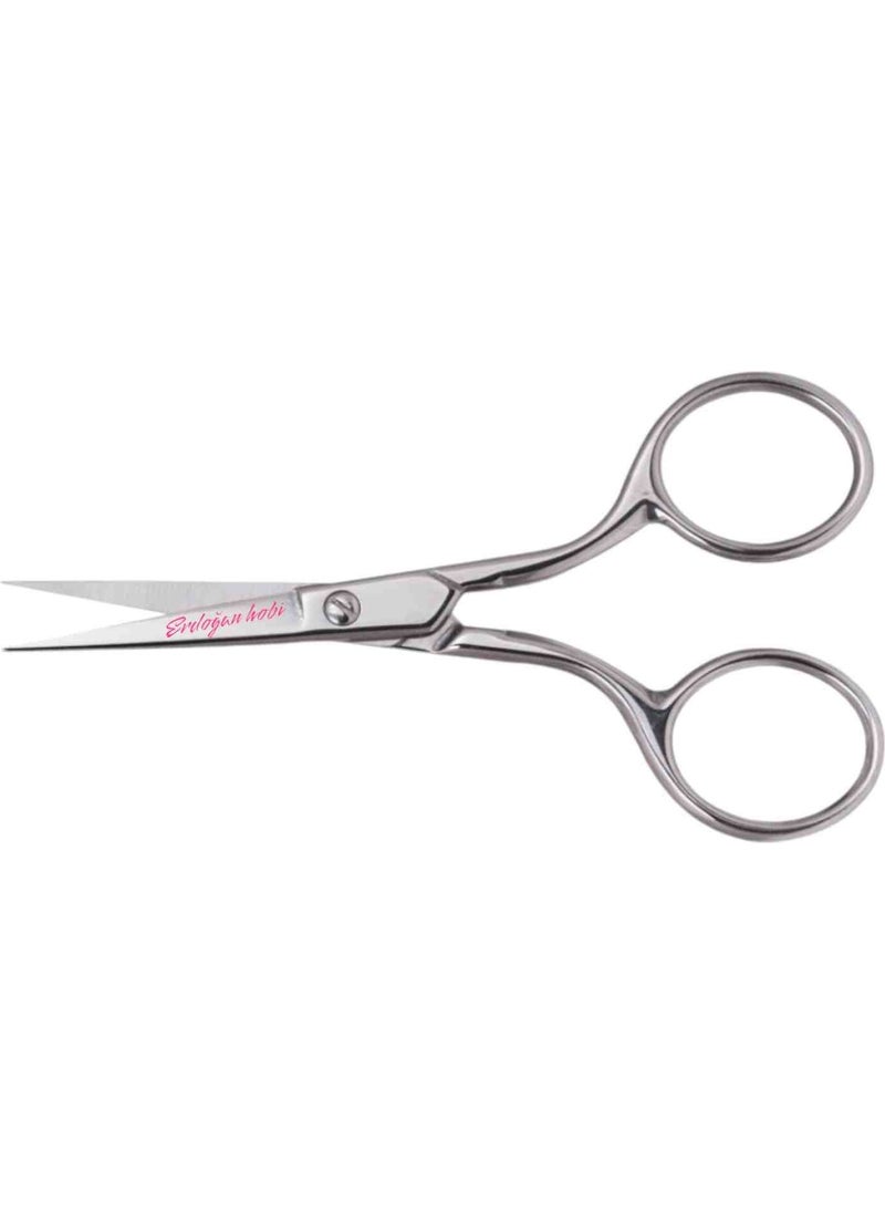 Erdoğan Hobi - Erdoğan Hobby Embroidery Scissors 10CM Straight Tip Scissors Moustache Scissors Cleaning Scissors - Image 1