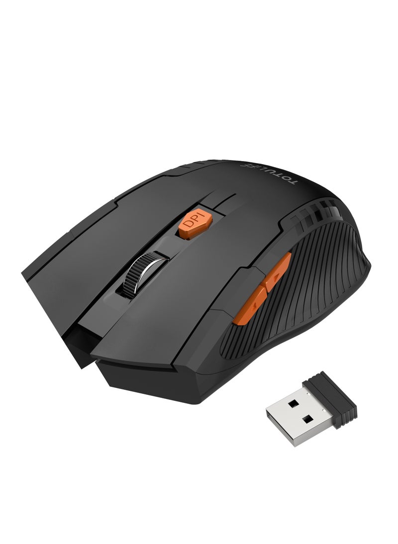 Totulife Duo Wireless Gaming Mouse – Dual Mode Bluetooth & 2.4GHz – Rechargeable 500mAh – Compatible with Mac & Windows – Black - Image 1