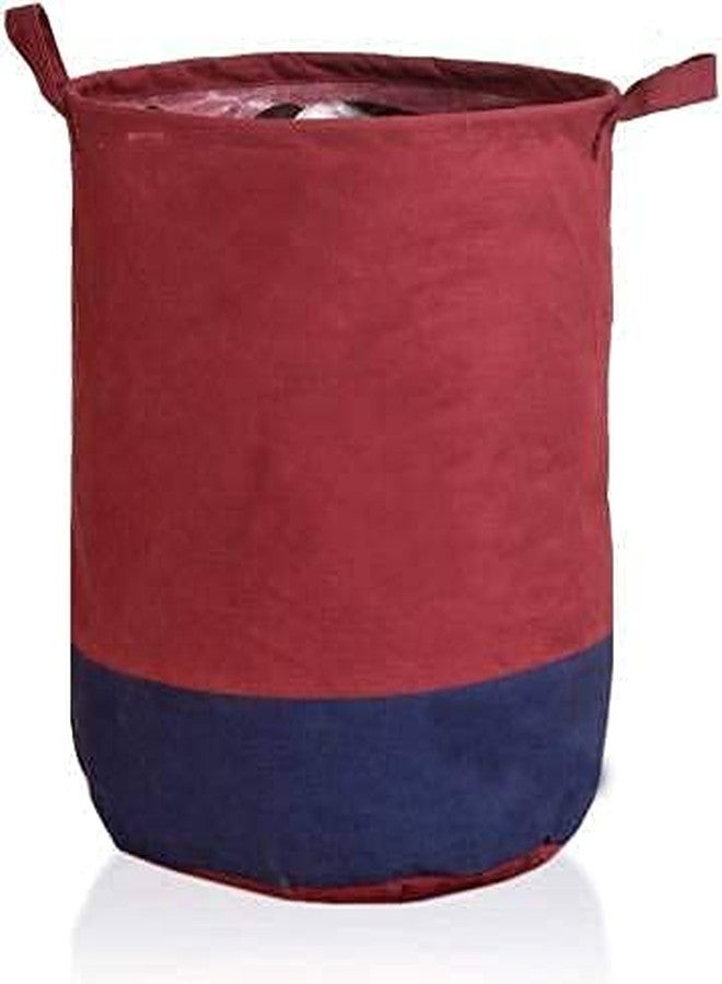 WhiteKrafts Laundry Bag 45 LTR Durable and Collapsible Laundry storage Bag with Handles Clothes & Toys Storage Foldable Laundry Bag for Dirty Clothes Pack of 1 Pc (Maroon) - Image 1