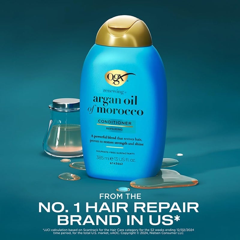 OGX Renewing+ Argan Oil of Morocco Sulfate-Free Shampoo 385ml - Image 2